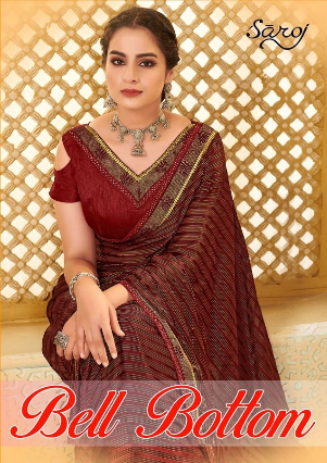 saroj saree Bell Bottom Weightless gorgeous look saree catalog