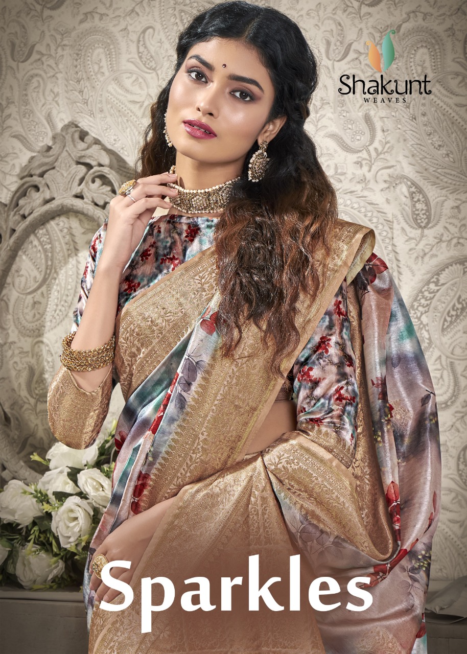 shakunt sparkles art digital silk regal look saree catalog