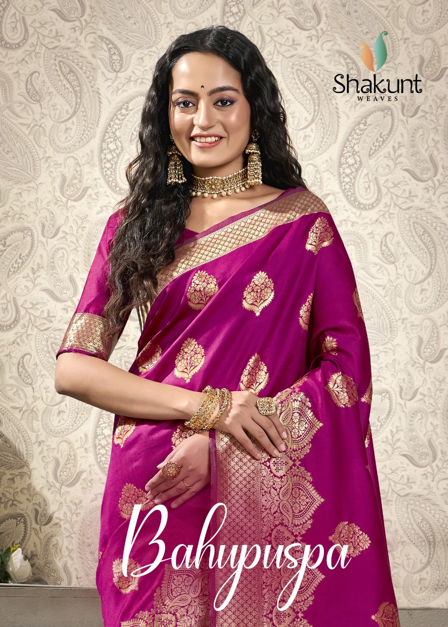 shakunt weaves bahupuspa silk gorgeous look saree catalog