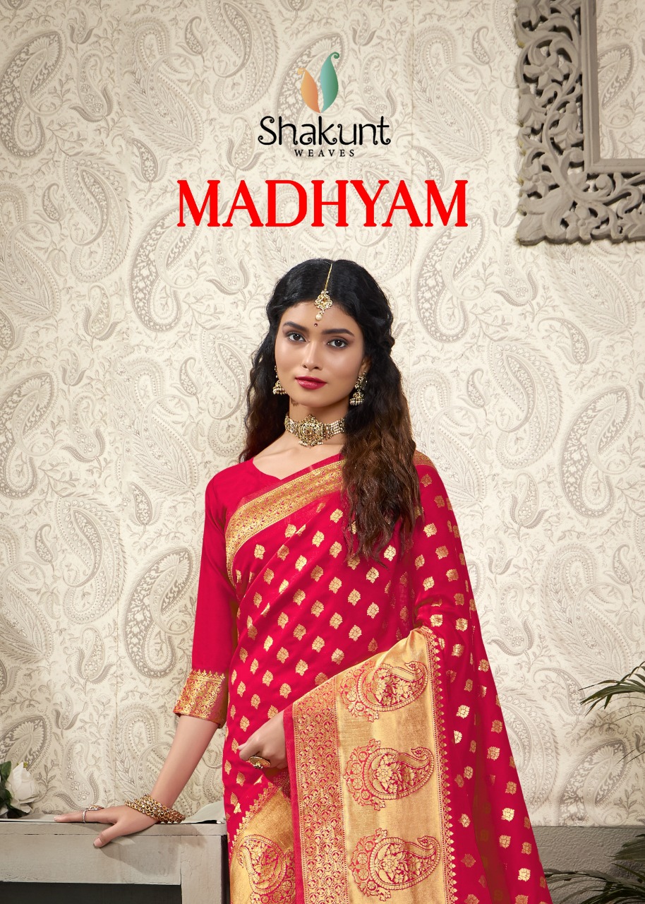 shakunt weaves madhyam art silk gorgeous look saree catalog