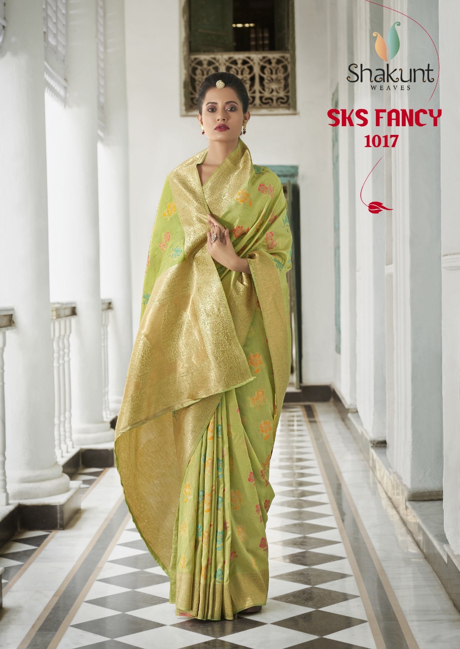 shakunt weaves sks fancy 1017 silk regal look saree catalog