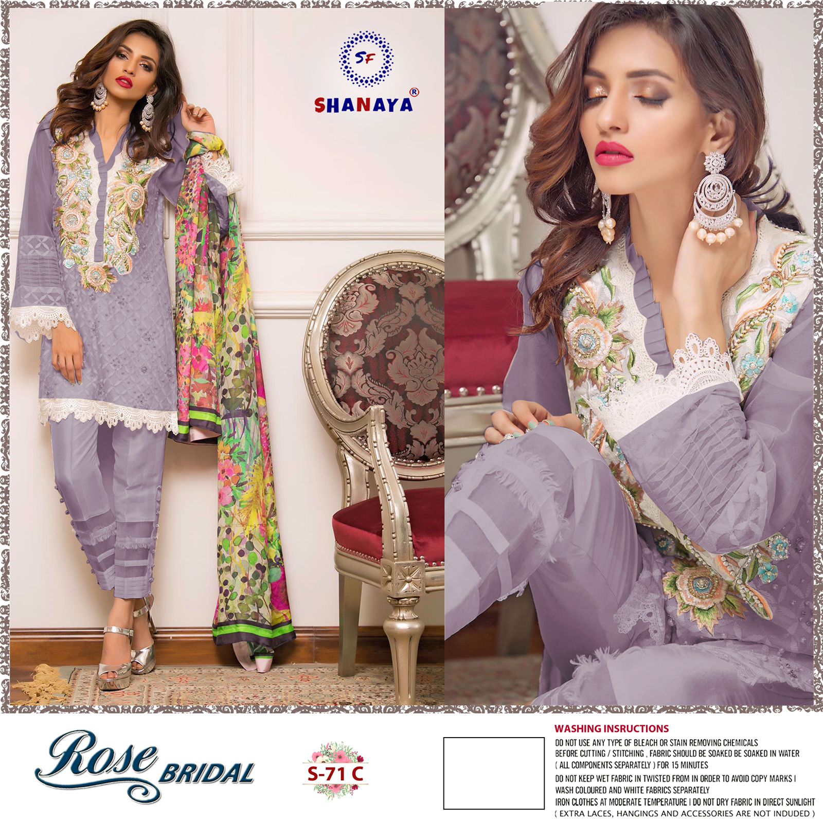 shanaya rose bridel s 71 georgette gorgeous look salear suit catalog