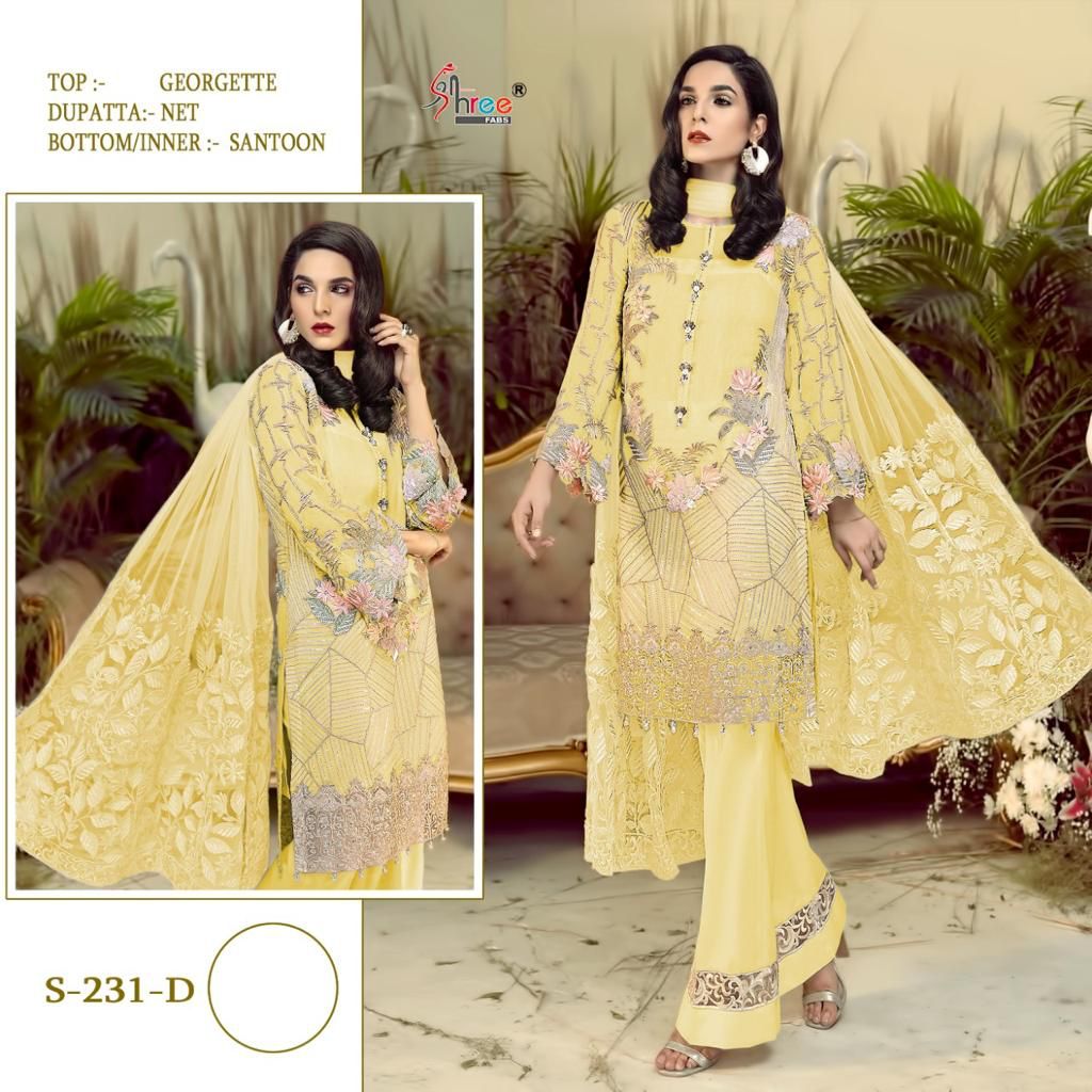 shree fab S 231 D Salwar Kameez Georgette Singles