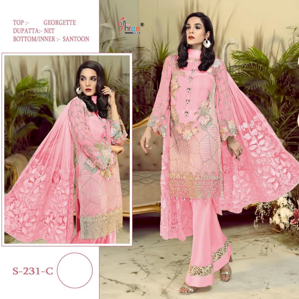 shree fab S 231 C Salwar Kameez Georgette Singles