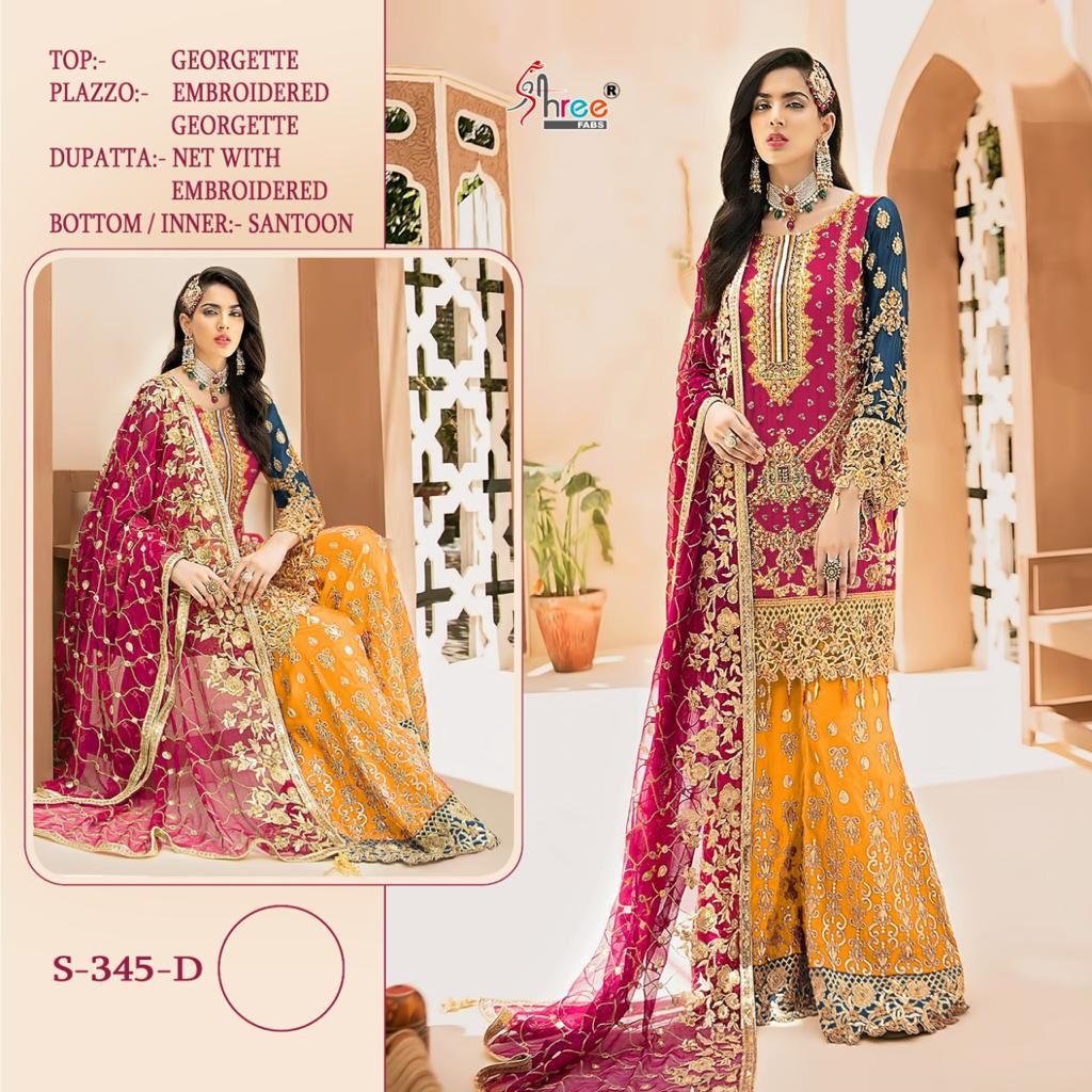 shree fab S 345 D Salwar Kameez Fancy Singles