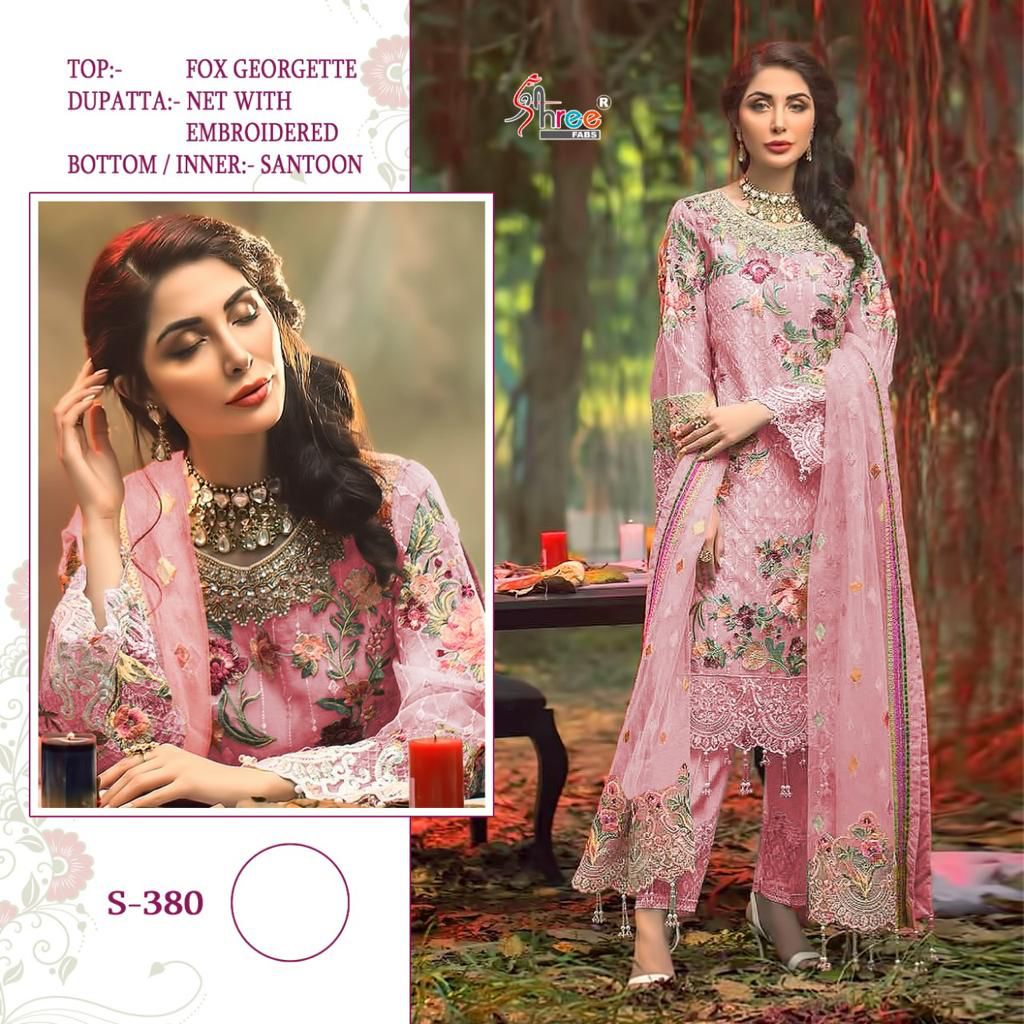 shree fab shree fab s 380 georgette astonishing style salwar suit catalog