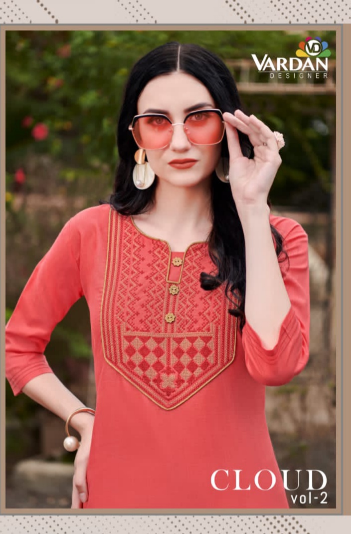 Vardan designer cloud vol 2 cotton elegant kurti catalog