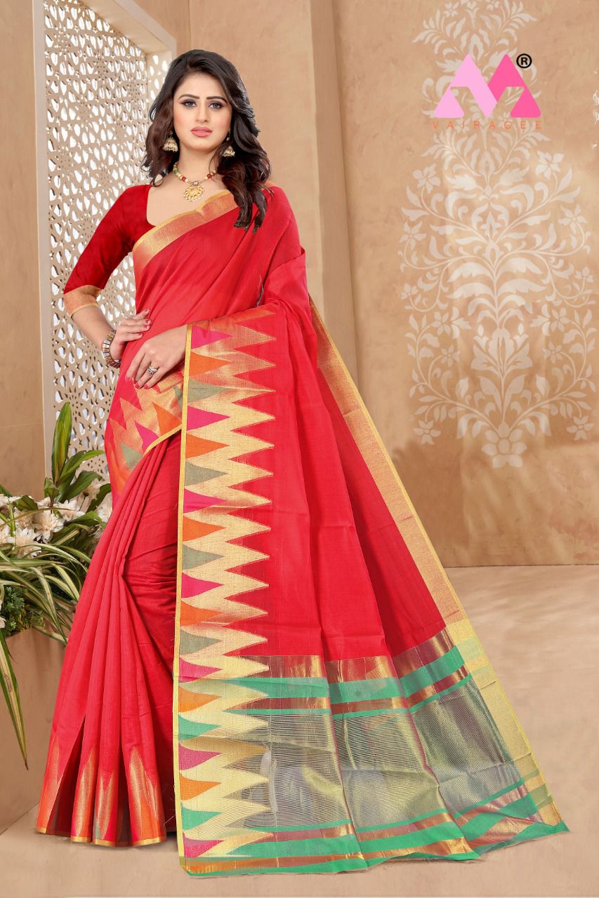 vivera international Temple Sarees cotton regal look saree catalog