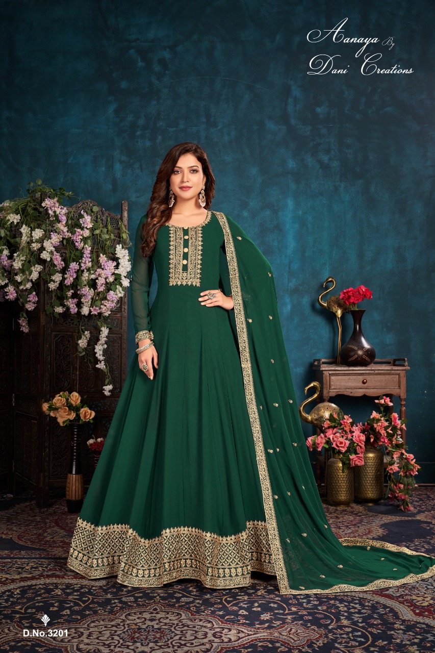 dani aanaya aanaya 3200 Series vol 132 faux georgette elegant look salwar suit catalog