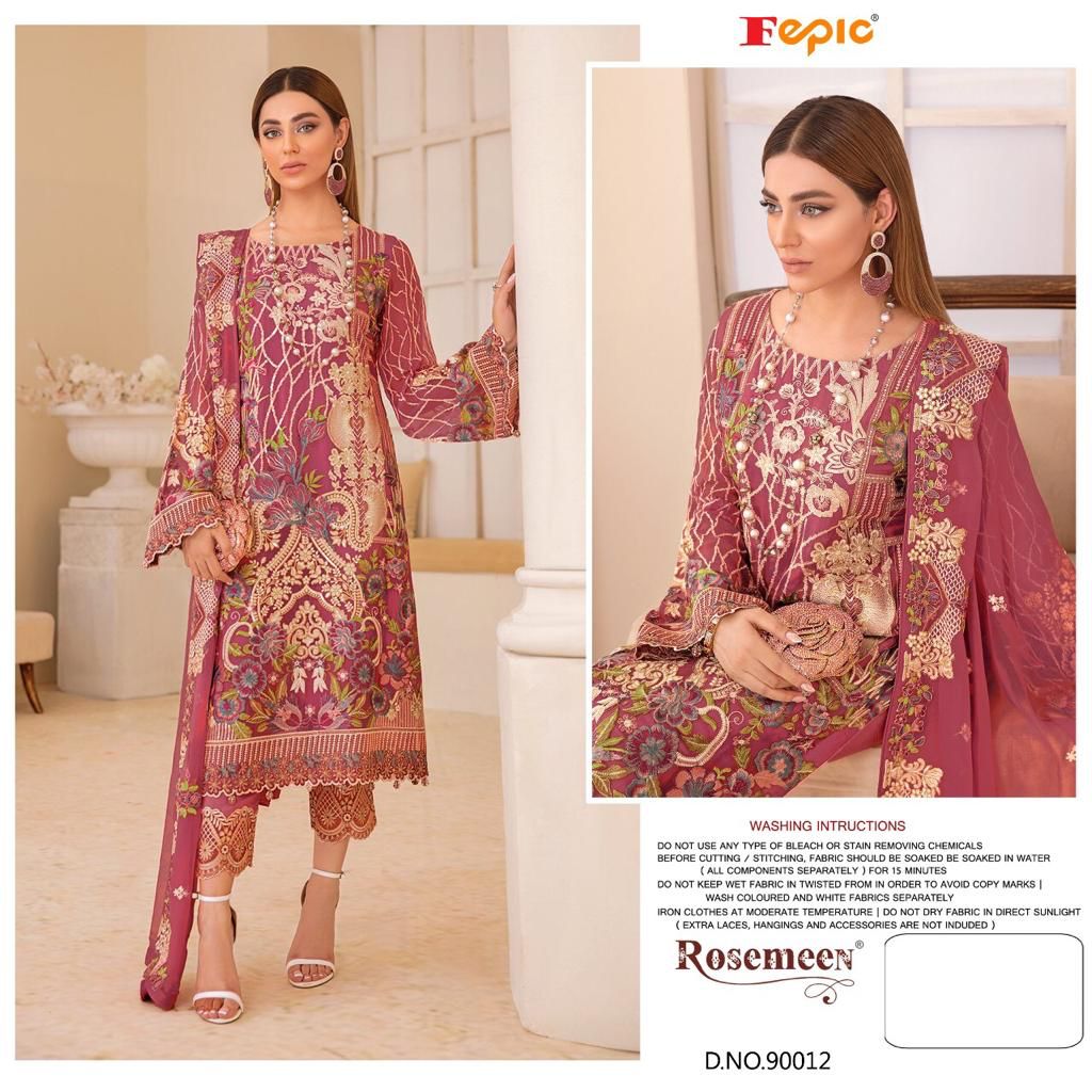 fepic rosemeen 90012 georgette astonising salwar suit single