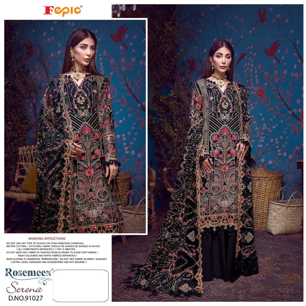 fepic rosemeen 91027 georgette catchy look salwar suit single