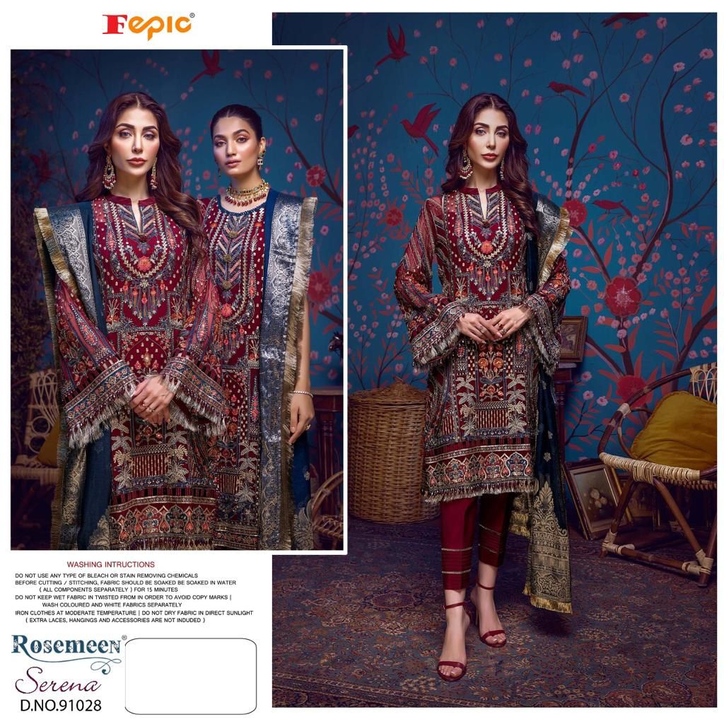 fepic rosemeen 91028 georgette astonishing look salwar suit single