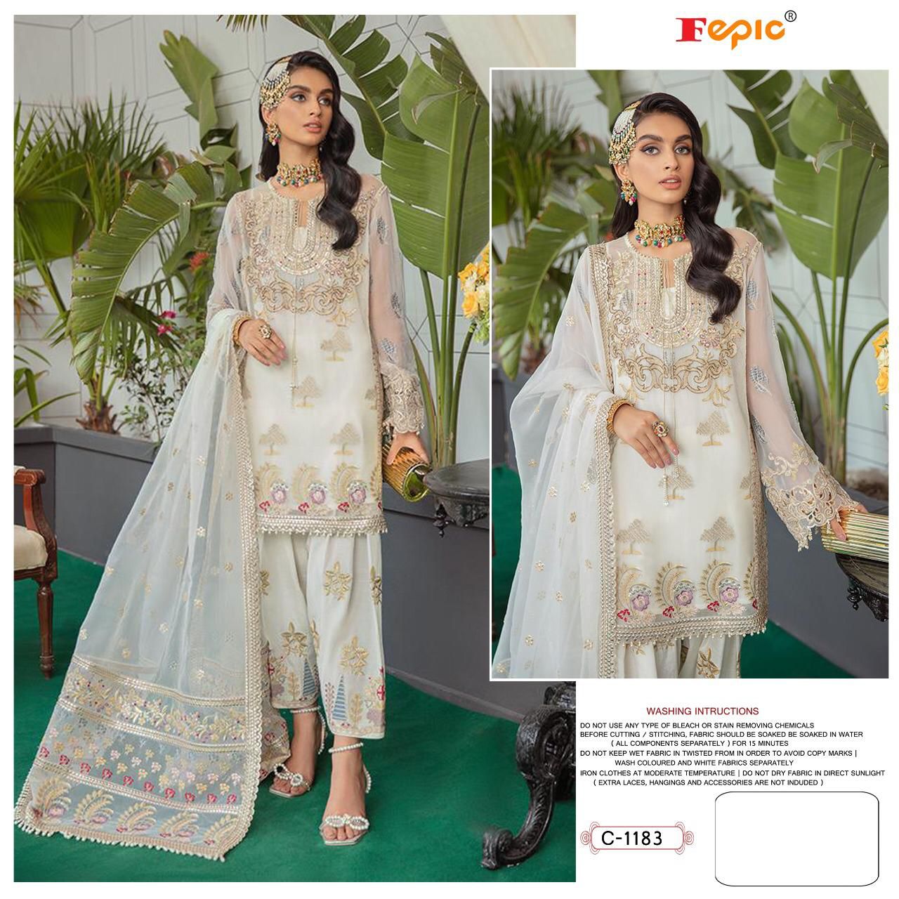 fepic rosemeen c 1183 georgette decent look salwar suit single