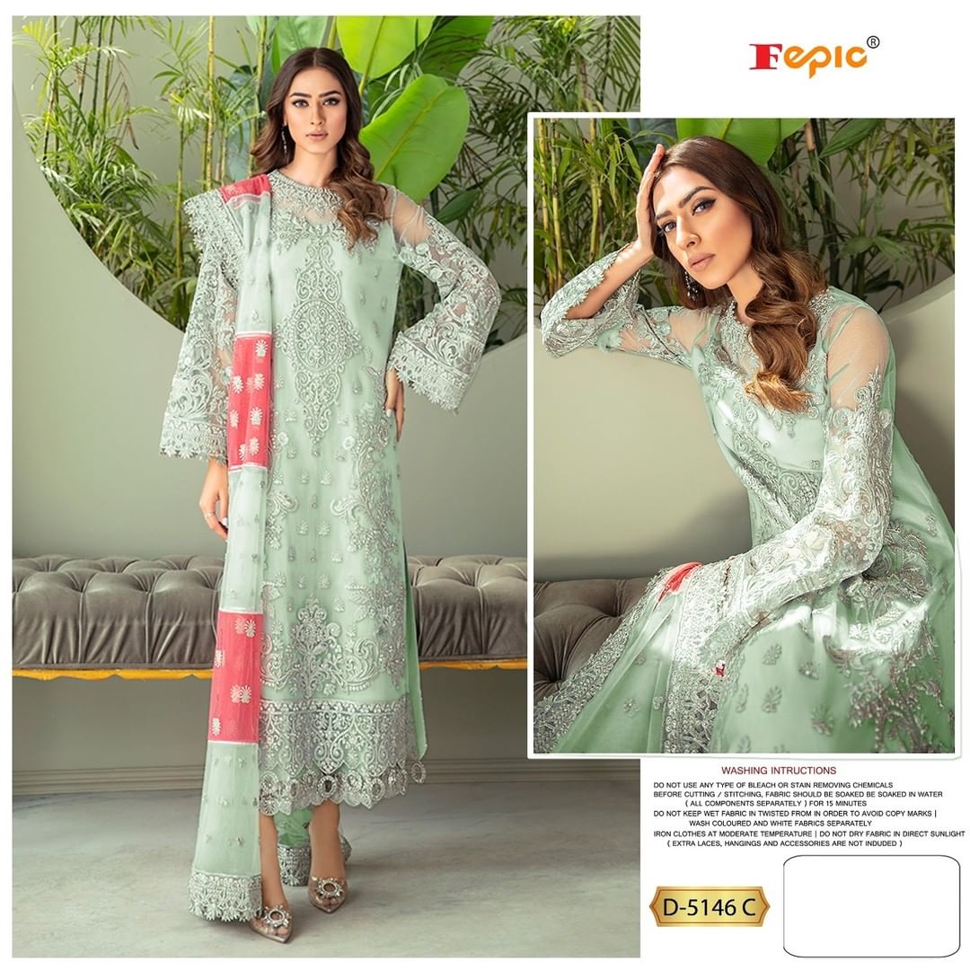 fepic rosemeen d 5146 3 set georgette astonishing look salwar suit single