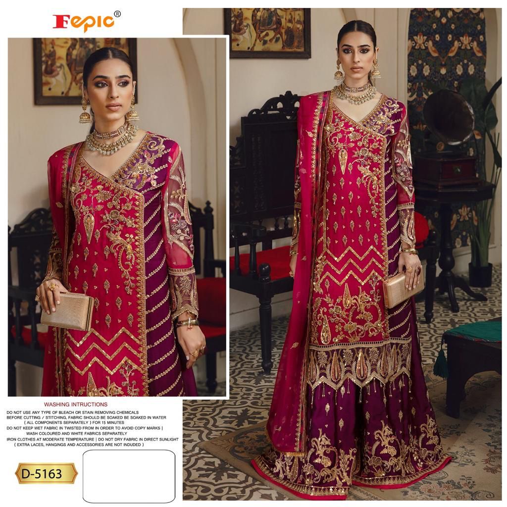 fepic rosemeen d 5163 georgette catchy look salwar suit single