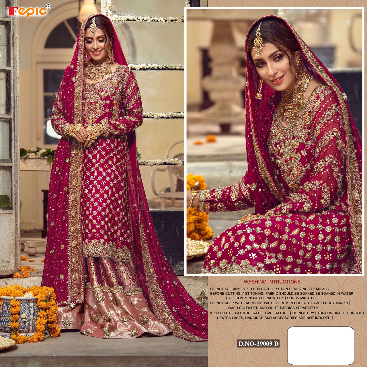 fepic rosemeen  39009 d georgette regal look salwar suit single