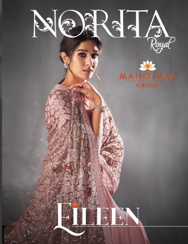 mahotsav norita eileen 41800 series lycra festive look saree catalog