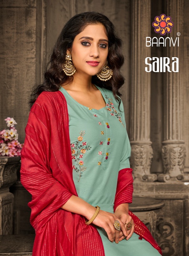 r studio Baanvi saira dainamic regal look  kurti with plazzo and dupatta  catalog