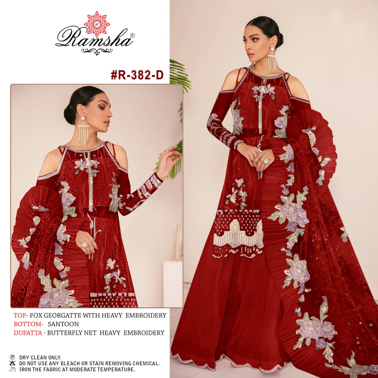 Ramsha Ramsha R-382 D Salwar Kameez Georgette Singles