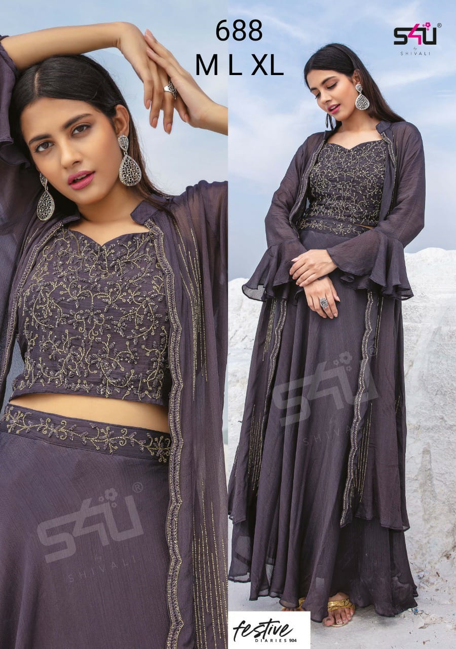 s4u s4u 688 fancy elegant  indo western size set