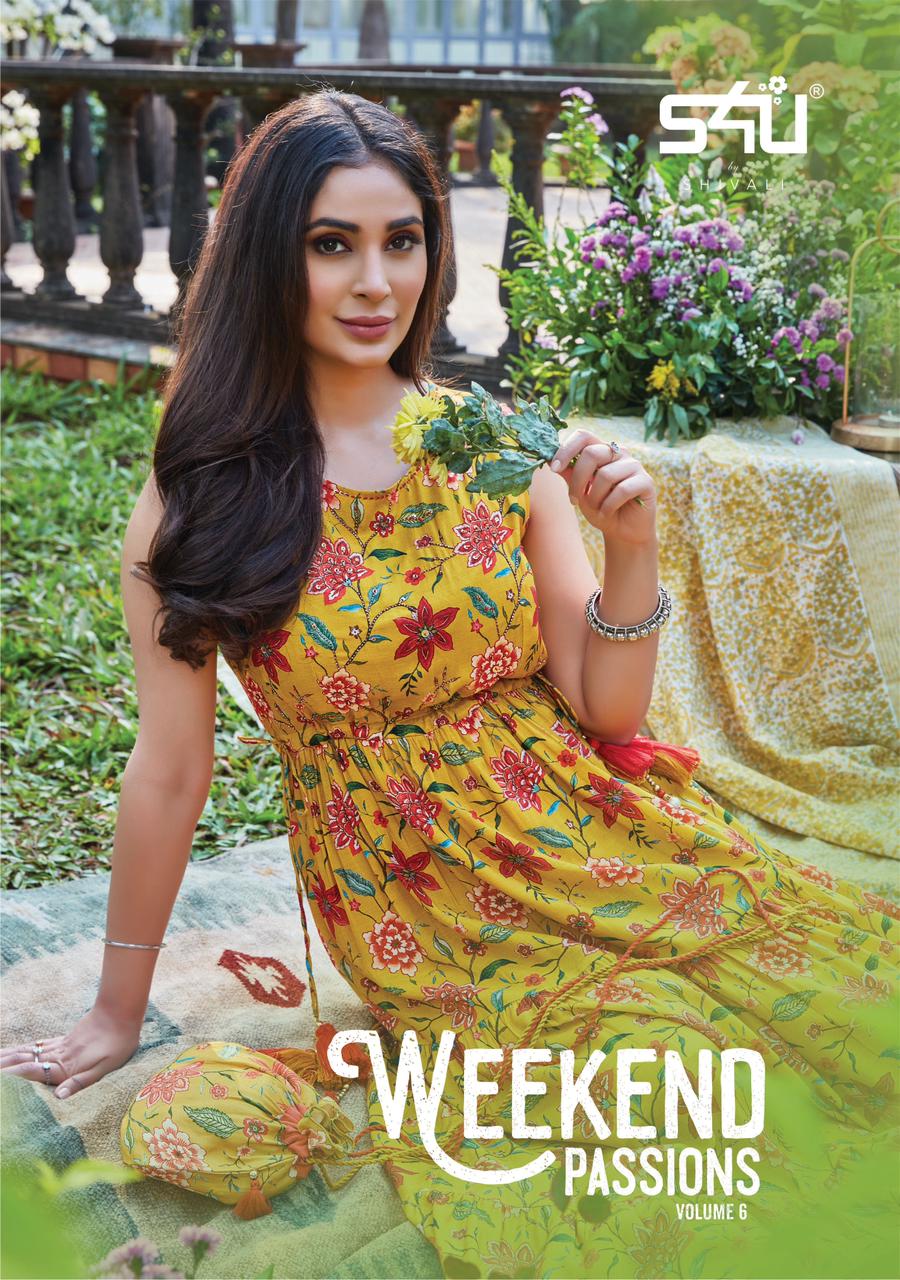 s4u Weekend Passion rayon astonishing look kurti catalog