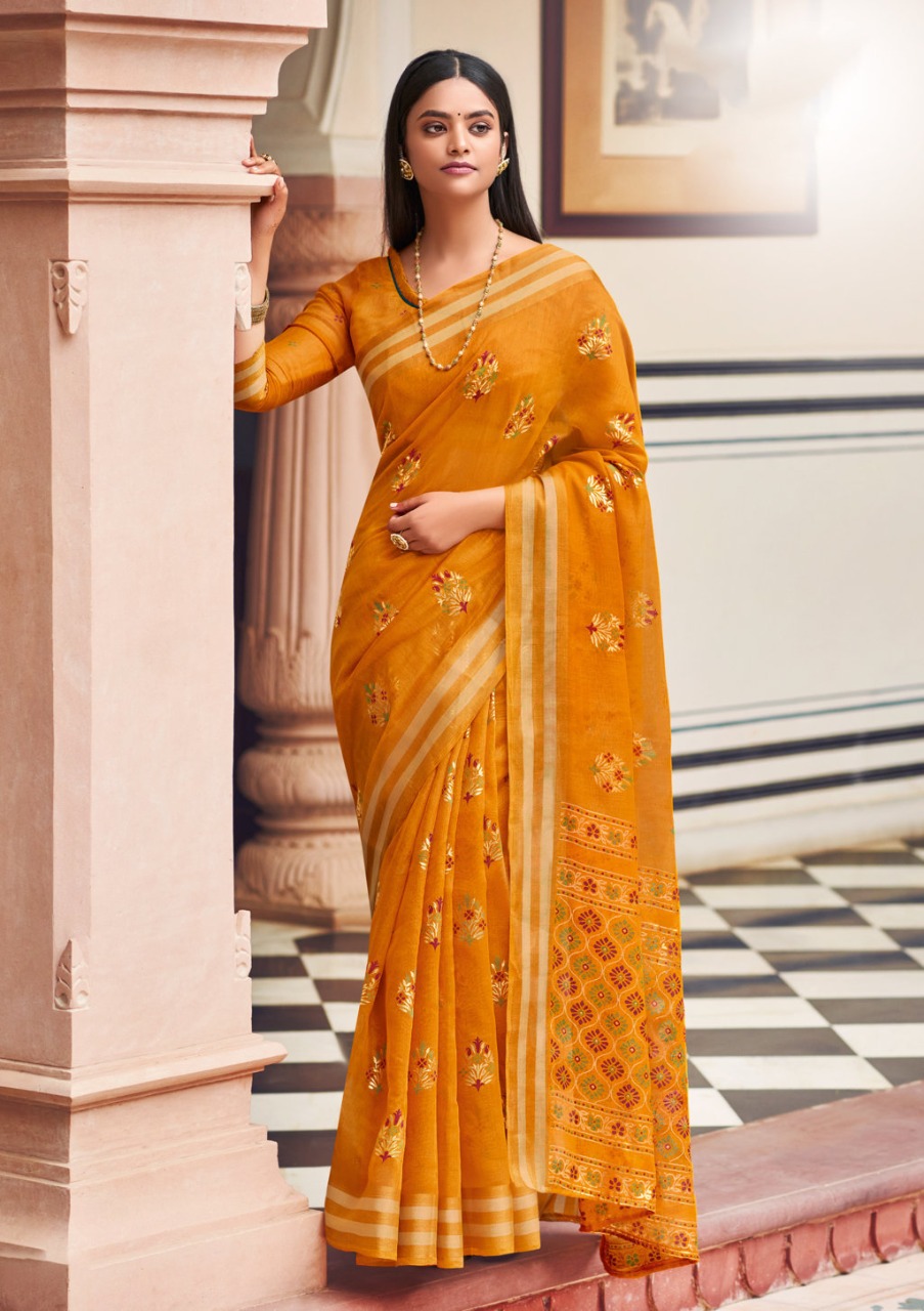 sangam print resham dori vol 3 chanderi graceful print saree catalog