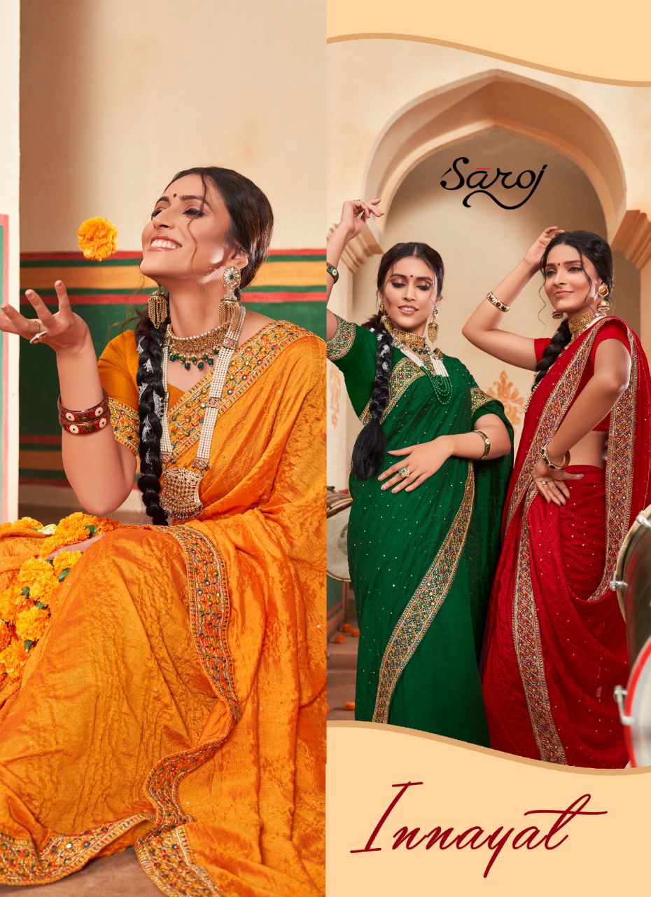 saroj saree innayat silk graceful look saree catalog