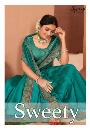 saroj saree sweety soft vichitra silk gorgeous look saree catalog