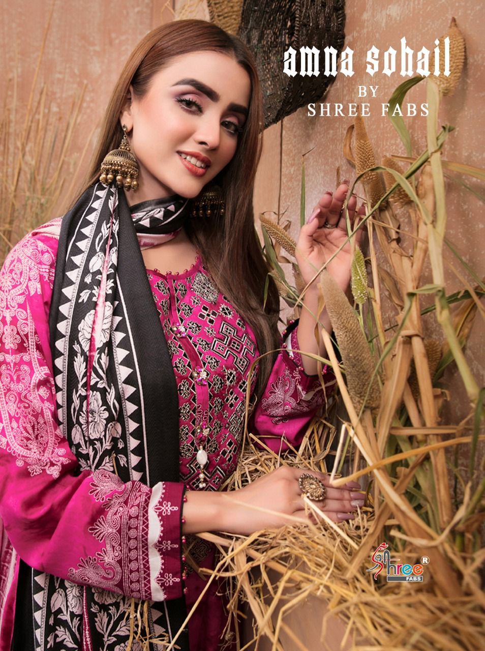 shree fab amna sohail cotton regal print salwar suit with cotton dupatta catalog