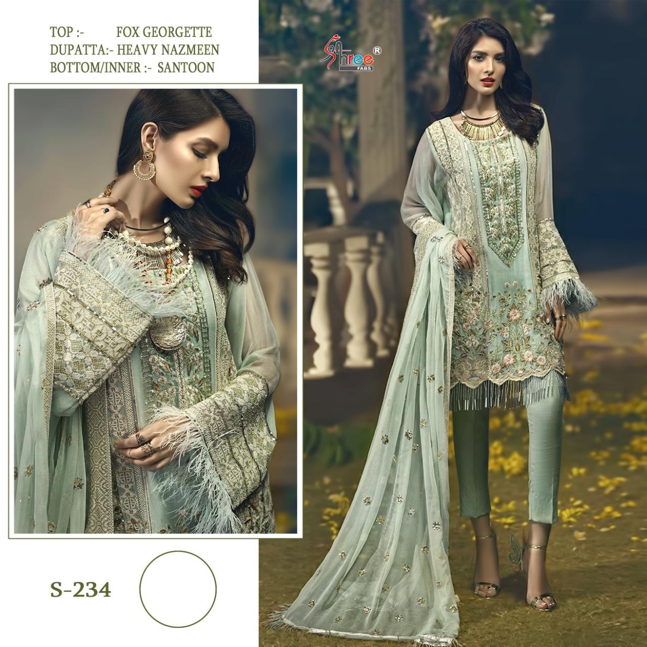 shree fab S 234 Salwar Kameez Georgette Singles