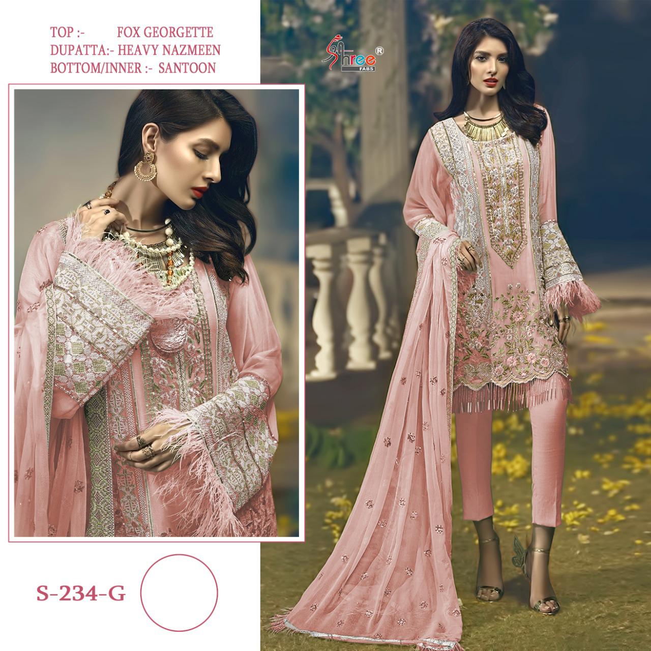 shree fab S  234 G Salwar Kameez Georgette Singles