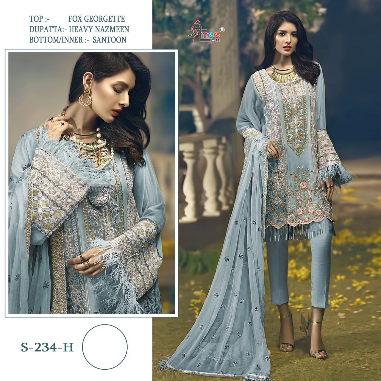 shree fab S 234 H  Salwar Kameez Georgette Singles