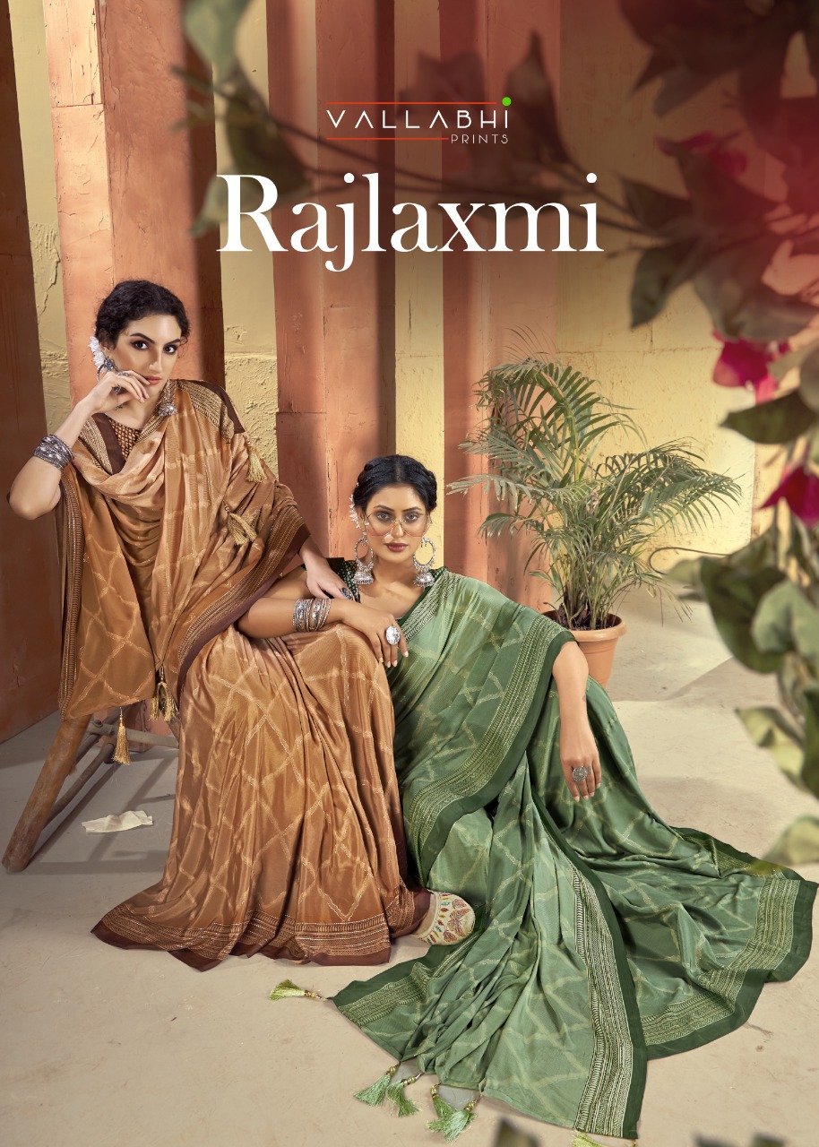 vallabhi print rajlaxmi silk graceful look saree catalog