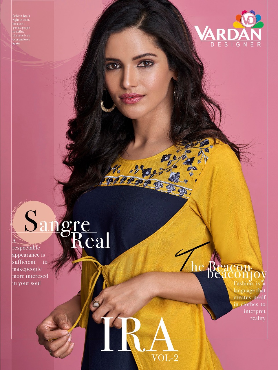 varda designer ira vol 2 rayon new and modern style kurti catalog