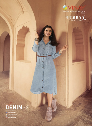 vinay fashion Tumbaa denim denim  regal look kurti catalog