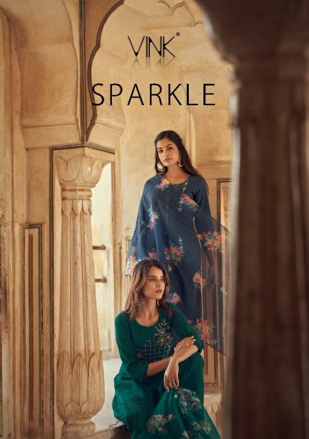 vink sparkle viscose innovative look kurti pant with dupatta catalog