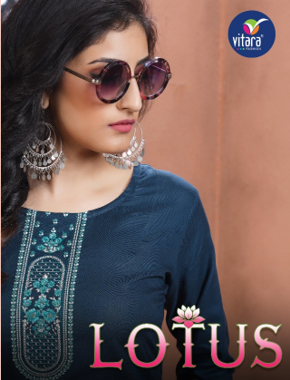 vitara fashion lotus 2 rayon catchy look kurti catalog