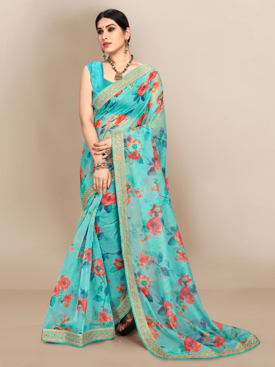 vivera international slyvie 5 organza attrective colours saree catalog