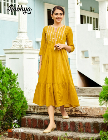 100 miles rabhya cotton innovative style kurti catalog