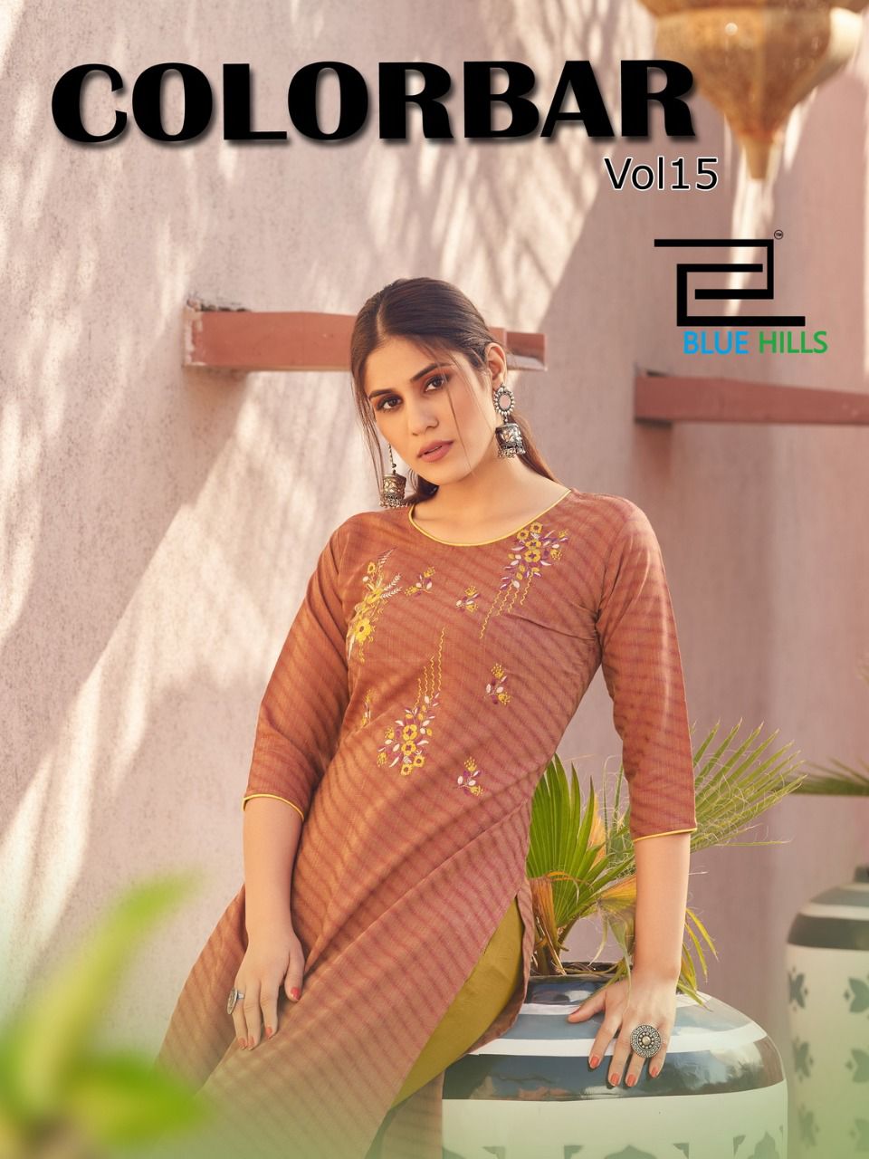 blue hills colorbar vol 15 rayon attractive kurti catalog