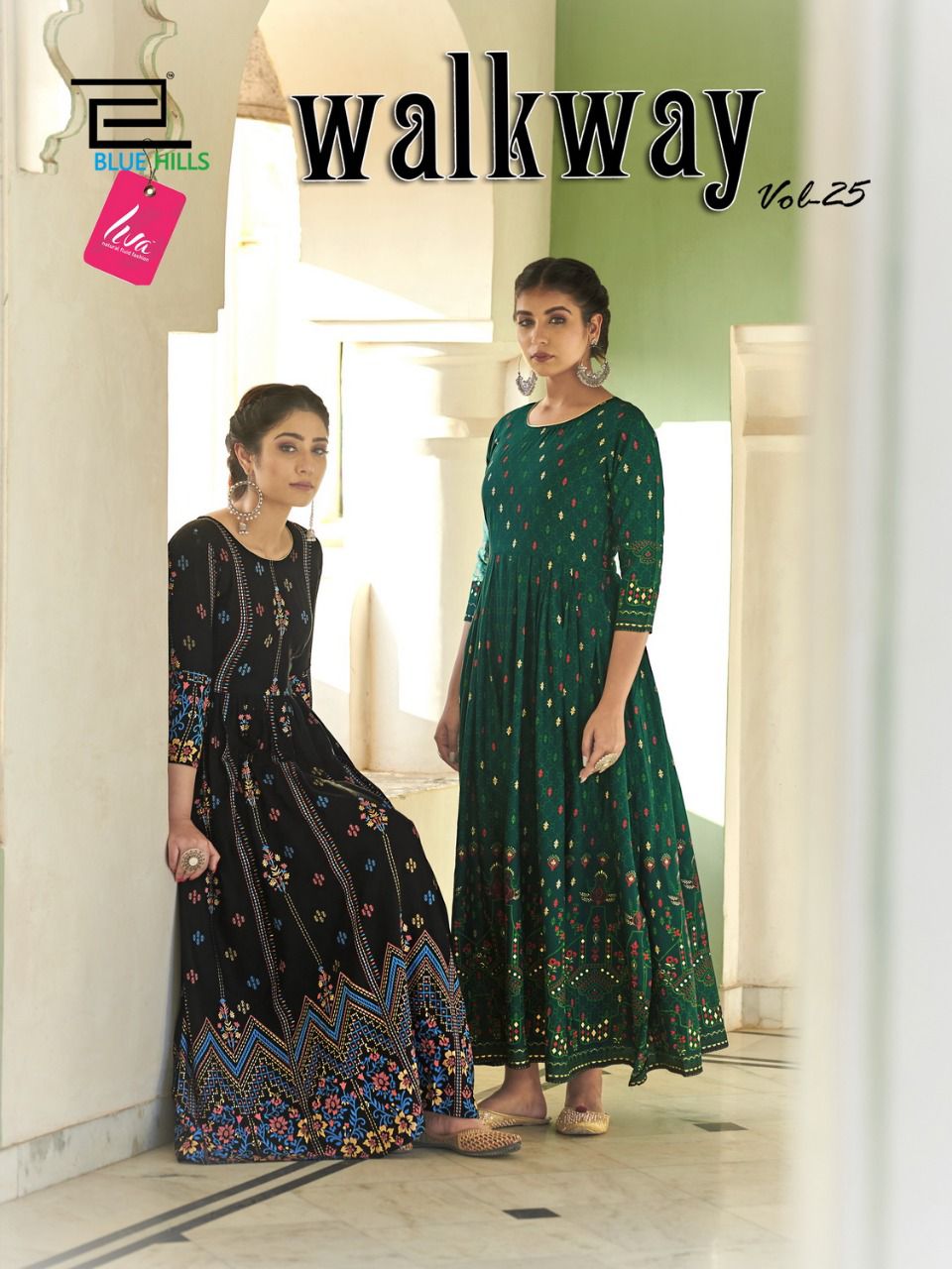 blue hills walkway vol 25 rayon  attractive look long kurti catalog