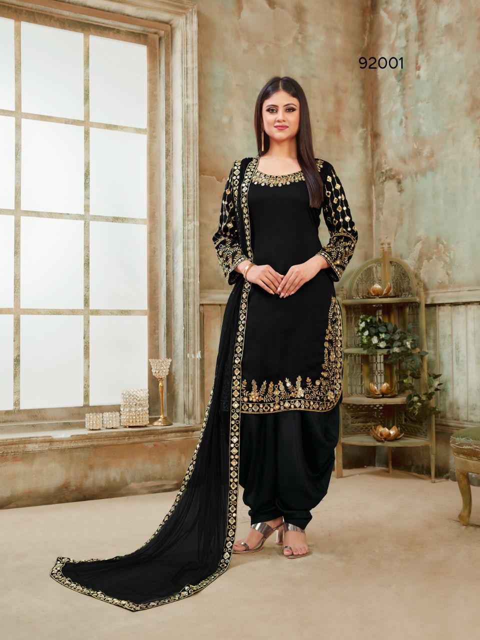 dani aanaya 92000 series vol 92 art silk regal look salwar suit catalog