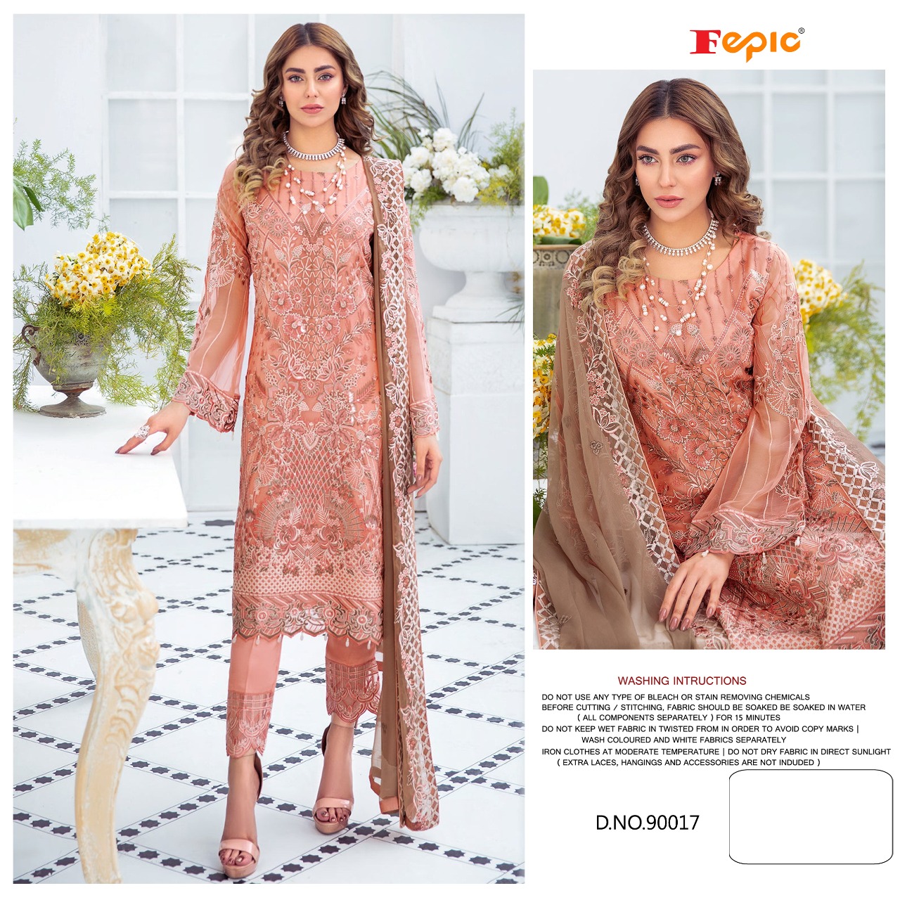 fapic rosemeen 90017 georegette catchy look salwar suit single