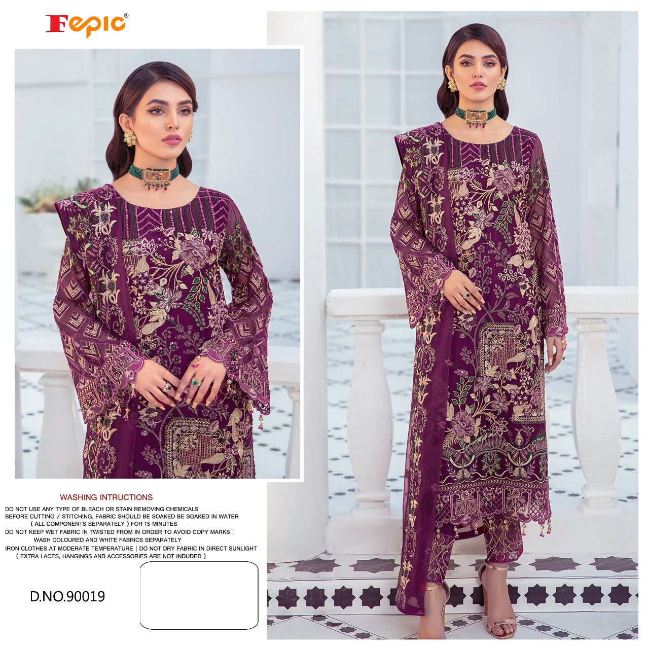 fepic rosemeen 90019 georgette astonishing look salwar suit single