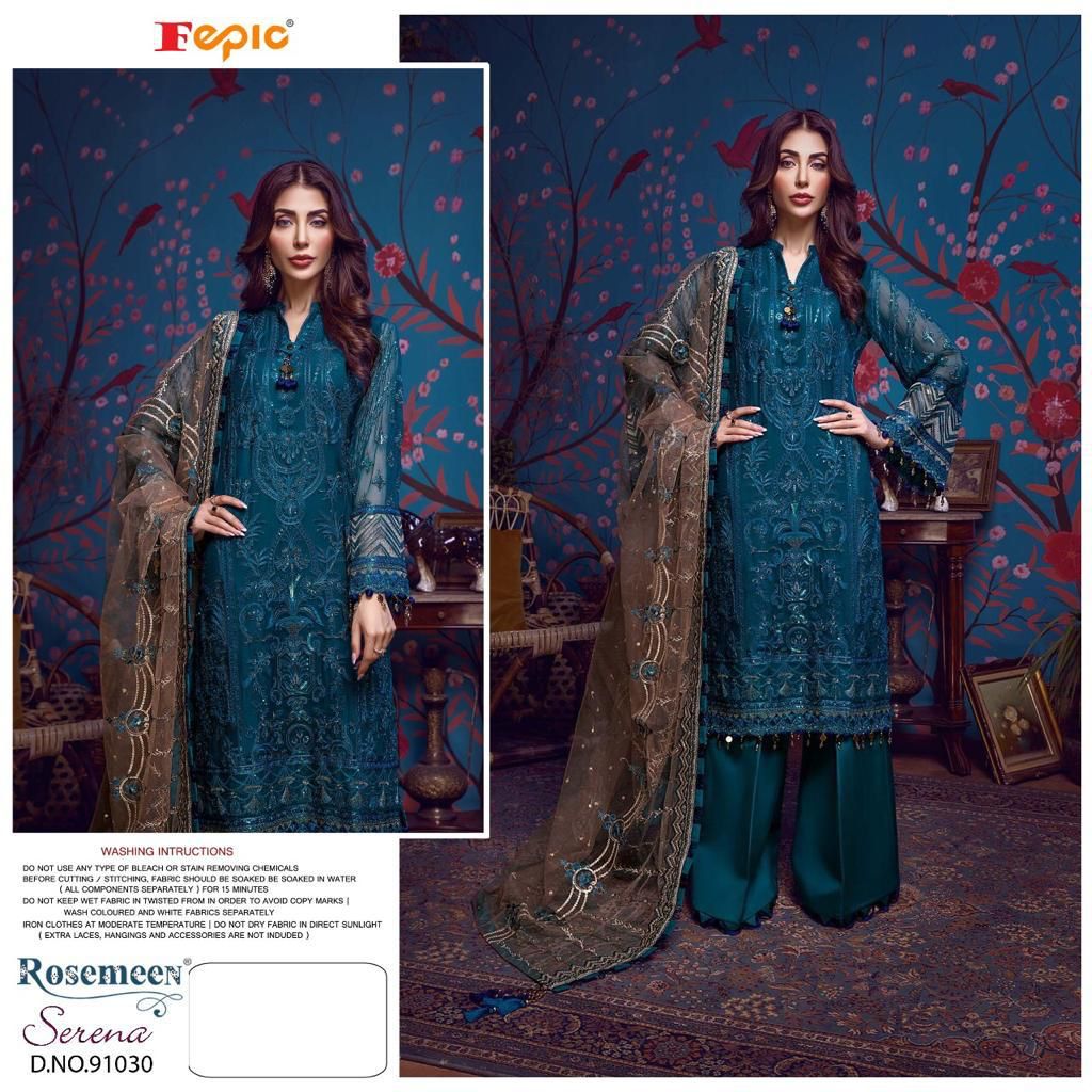 fepic rosemeen 91030 georgette catchy look salwar suit single