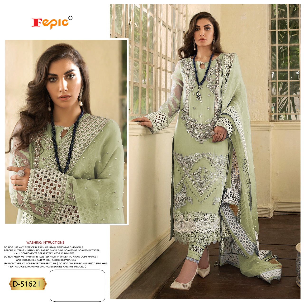 FEPIC Rosemeen  5162 I Salwar Kameez Organza Singles