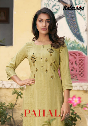 kalaroop by kajree pahal lining silk astonishing look kurti catalog