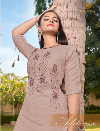 kanika Aditi Vol  11 Rubby silk innovative look kurti catalog