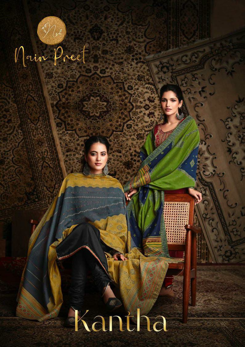 mumtaz art rango ki duniya kantha tusser silk exclusive print salwar suit catalog