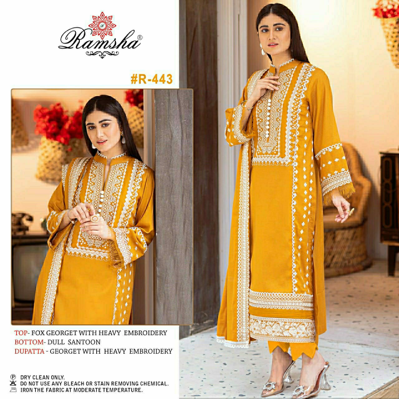 ramash ramsha r 443 georgeet catchy look salwar suit single